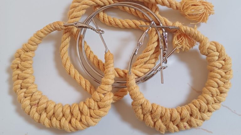 Handcrafted Thread Hoop Earrings: A Stylish and Unique Accessory