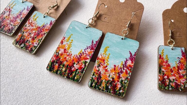 Artfully Handcrafted Earrings: Painted Accents